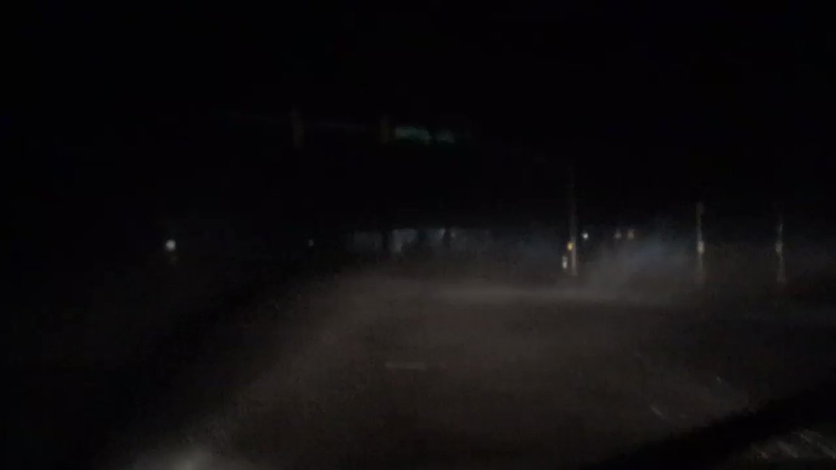 Intense eye wall winds right   on Wrightsville Beach North Carolina   