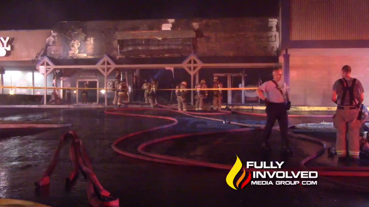 The fire appears to have started in  Payal Indian Groceries and Spices, which was completely destroyed. No injuries were reported.   