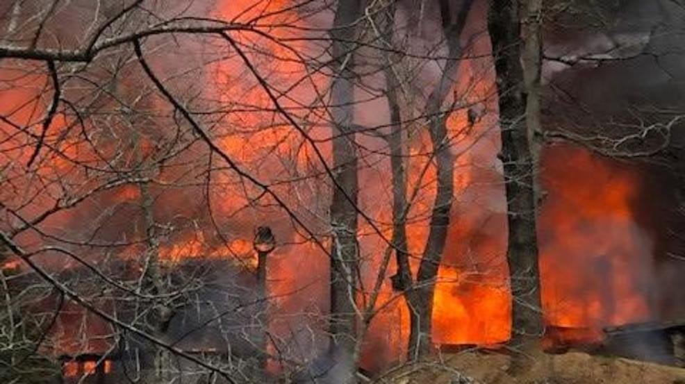 Fire destroyed a log home in McDowell County