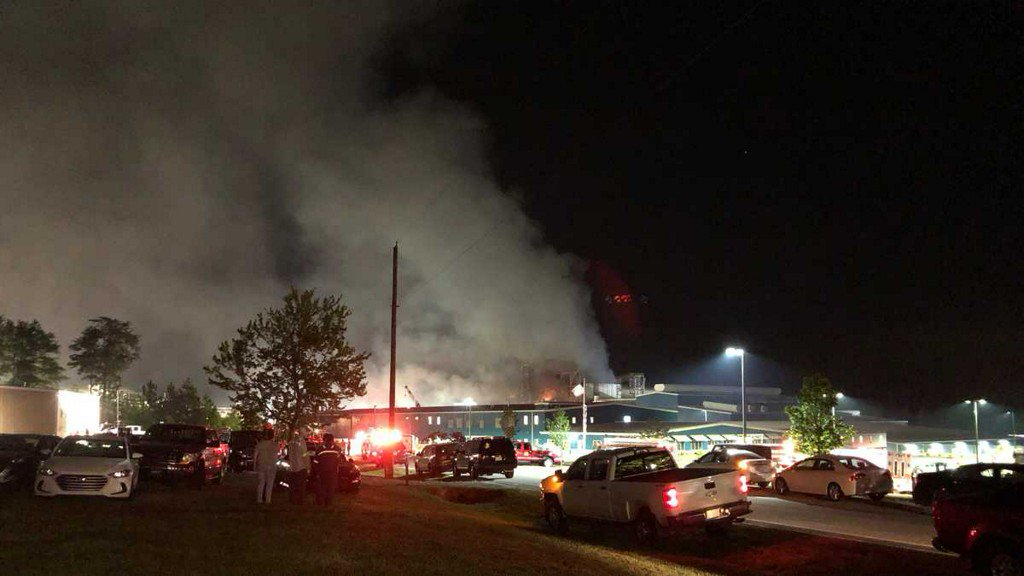 Fire breaks out at zinc plant in Western North Carolina    