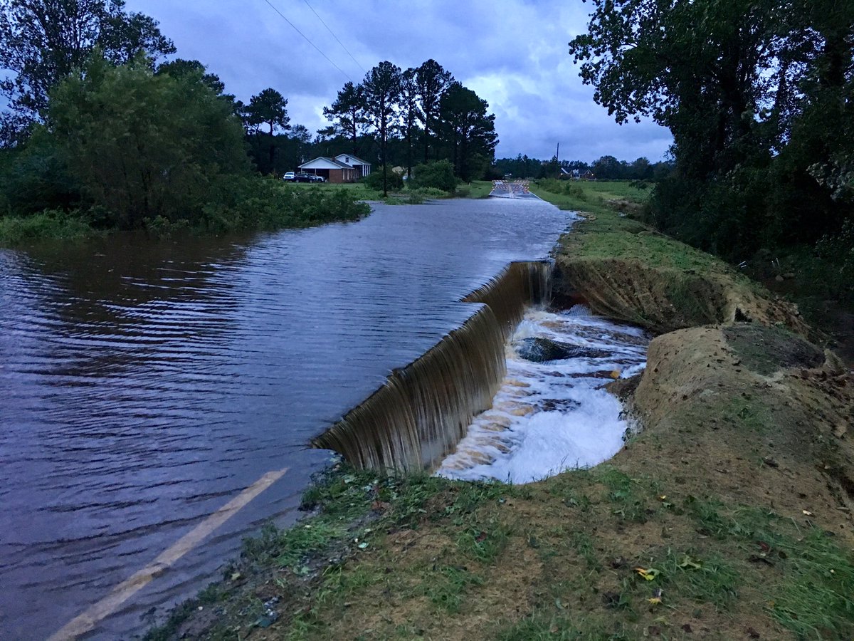 Pearson Rd Sampson Co washed out by water