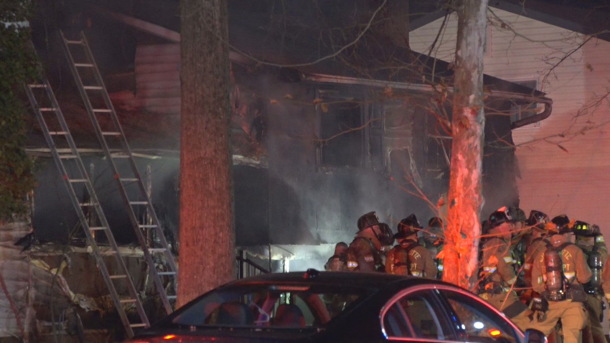 Charlotte Nc A Home Was Destroyed By A Massive Fire In The