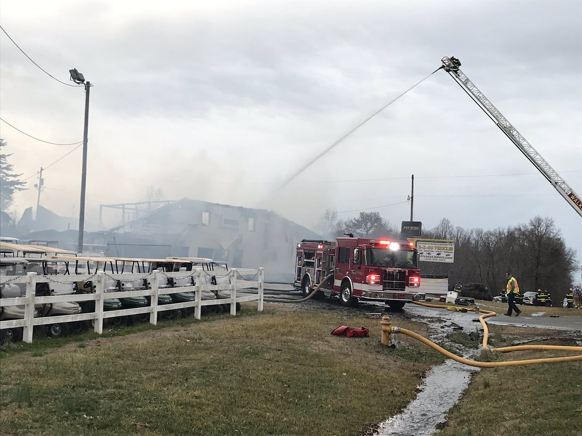 Belews Creek,NC Commercial   Structure Fire McTron Inc 5650 Reidsville Rd.  Heavy smoke showing on arrival,  no injuries reported, multiple FDs responded.  Business is a golf cart sales, service, parts. 