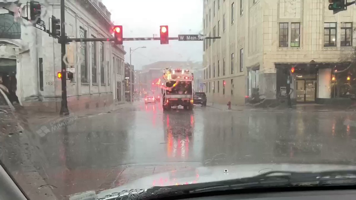 Heavy rain in downtown  City of Durham NC at west Main Street. Be safe out there folks. 