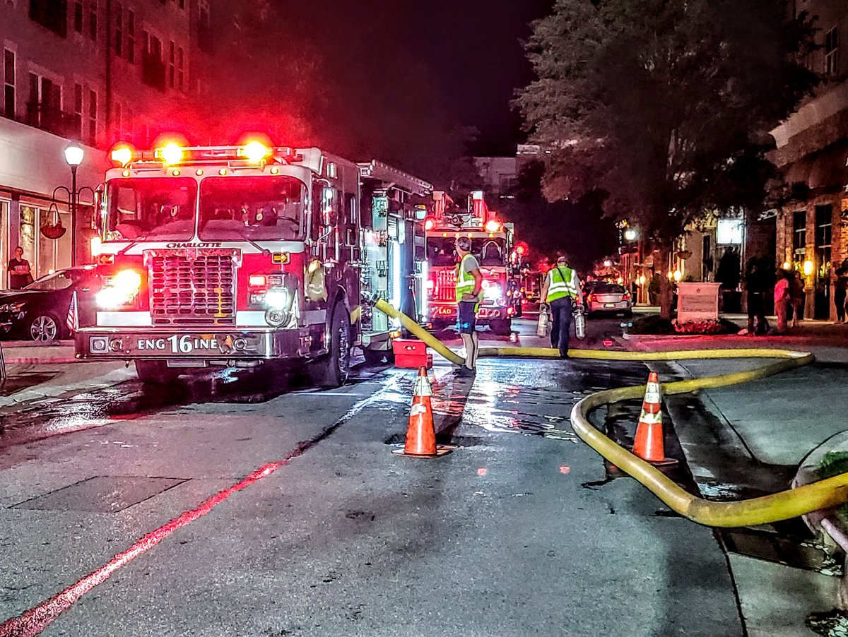 50+ @charlottefire Firefighters battled a 2nd Alarm fire at the Ashley Square at SouthPark Apartments. The fire started in a 2nd floor unit. No injuries to civilians or firefighters were reported