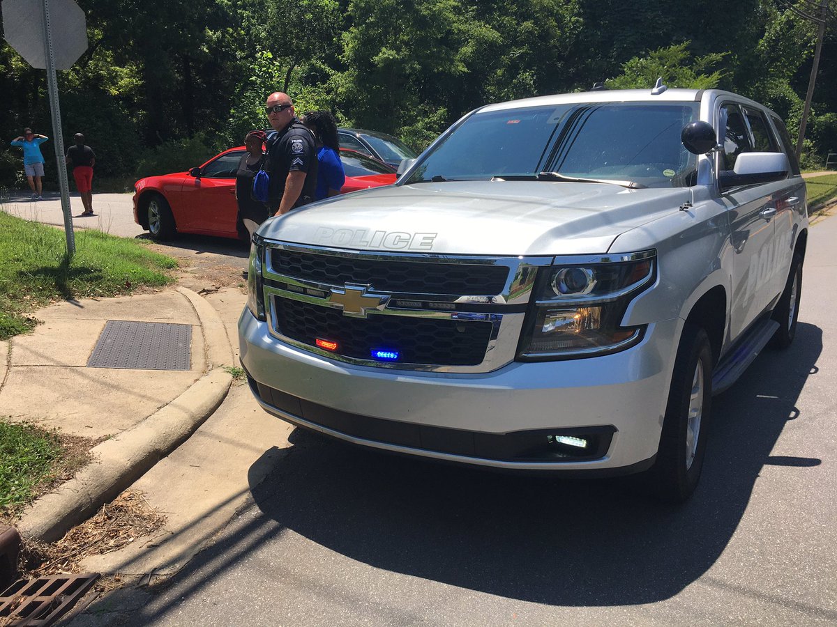 Mooresville police on scene to keep people back from the black bear ...