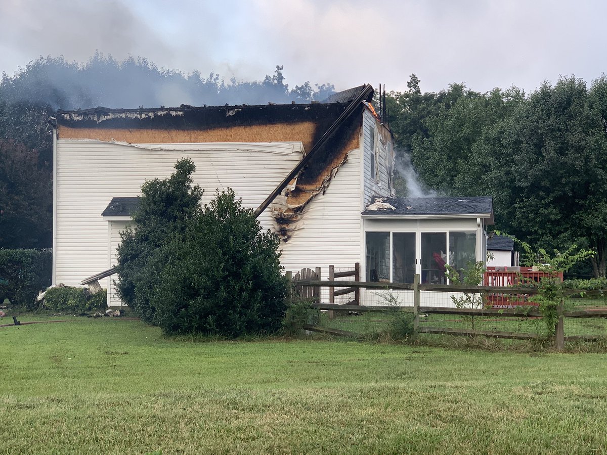 The Charlotte Fire Department is on the scene of a house fire in the Cedar Brook neighborhood. 