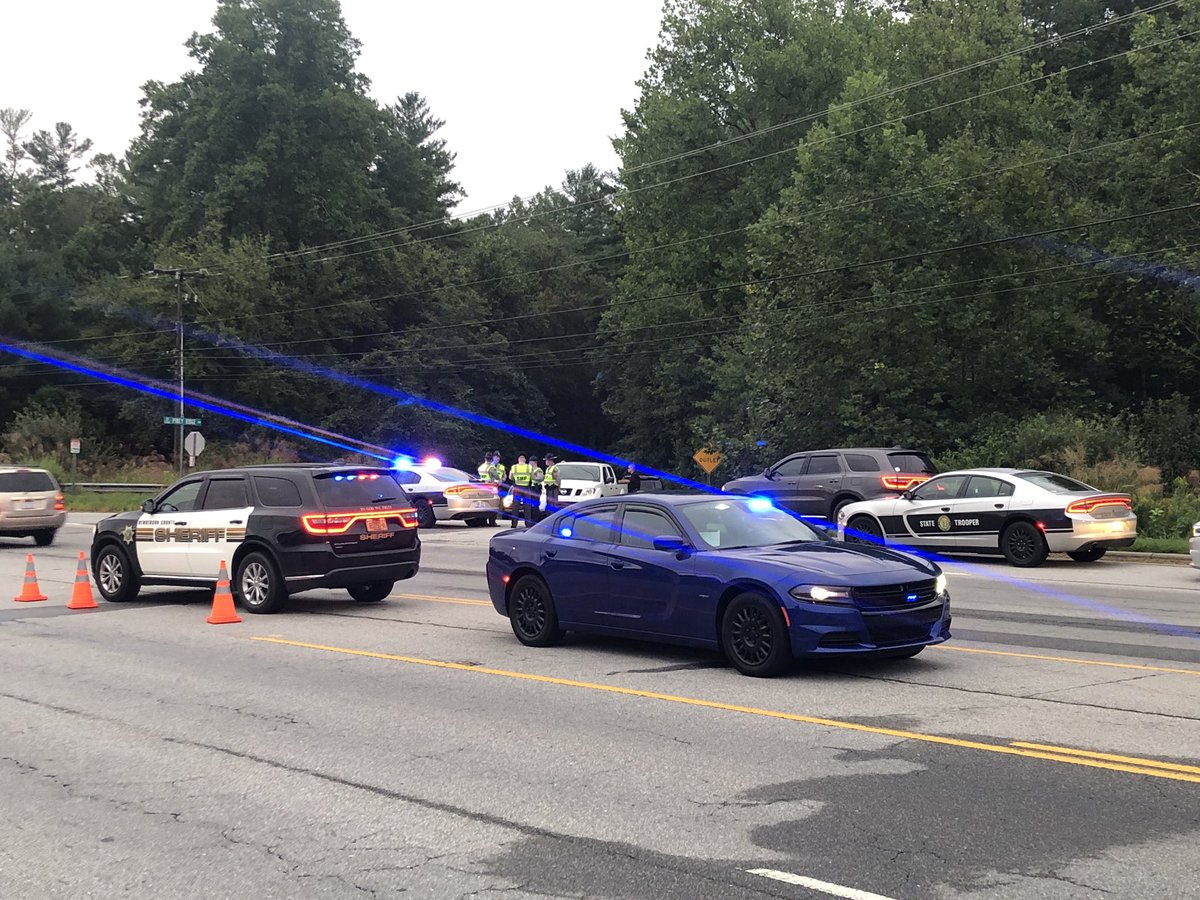 Pictures from scene of a shooting in Henderson County, NC. A deputy is in critical condition and a suspect is dead after the shootout around 3:00am. Sheriff's Office asks you to avoid Piney Ridge and US 25 area