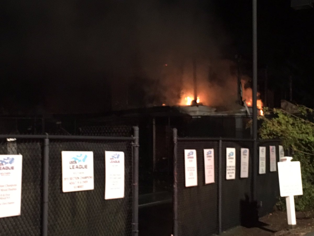 Scene of a fire in Denver, NC. East Lincoln Firefighters tell the Westport Club (an athletic facility) caught on fire early this morning. It was fully engulfed. It is under control   but the building is still burning. 