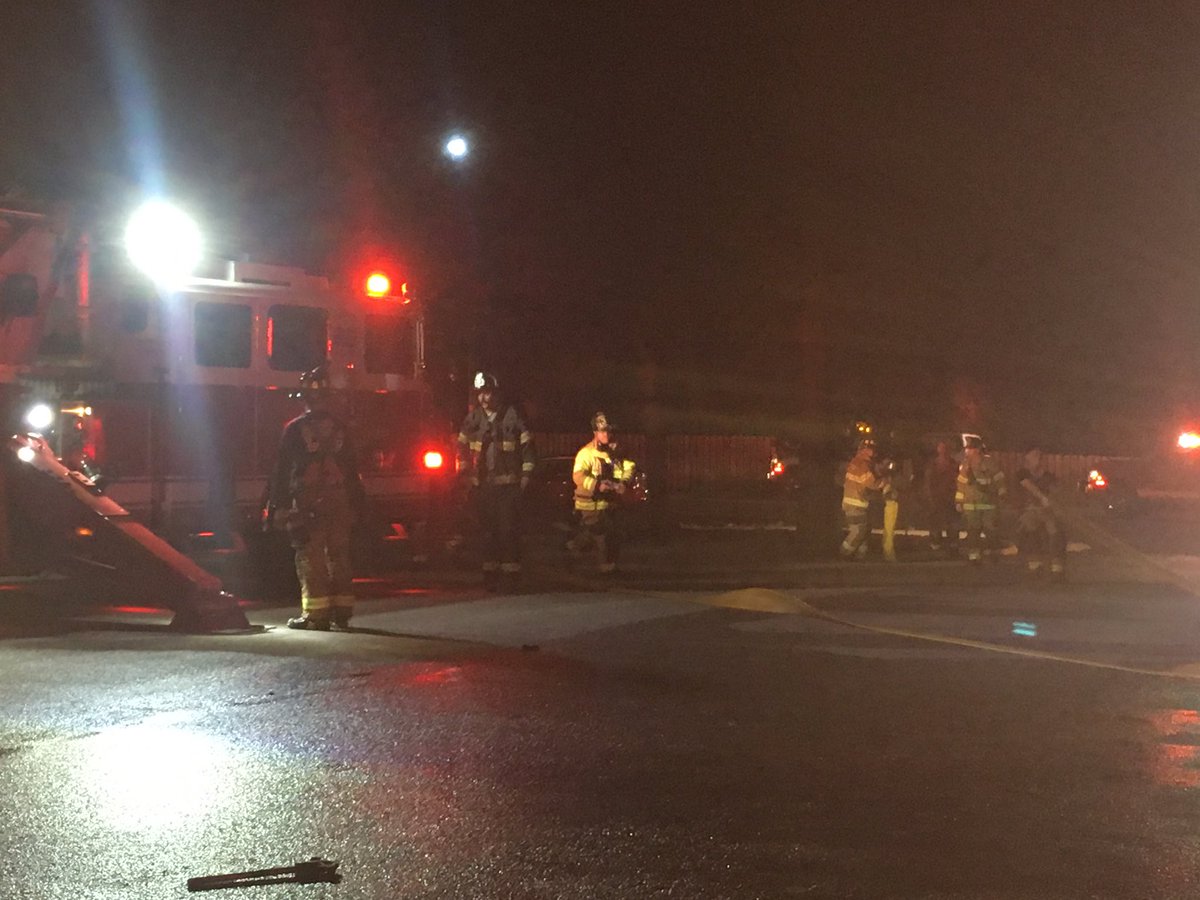 Scene of a fire in Denver, NC. East Lincoln Firefighters tell the Westport Club (an athletic facility) caught on fire early this morning. It was fully engulfed. It is under control   but the building is still burning. 