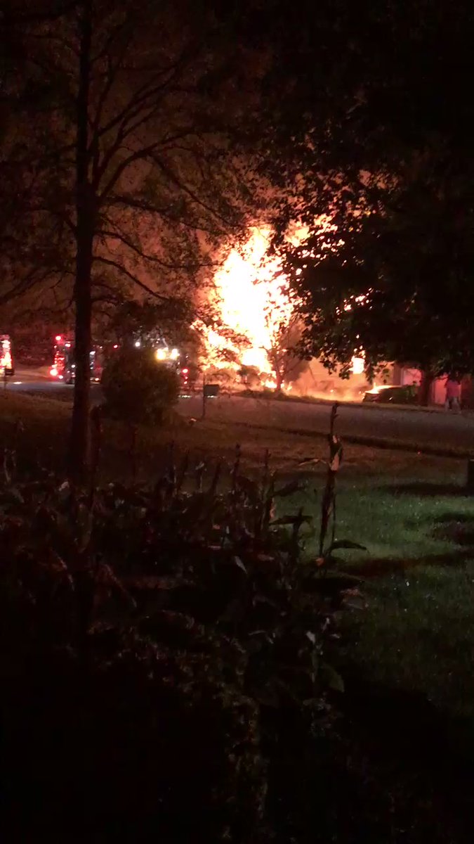 Here's a video a neighbor took when firefighters got on scene  on Sandringham Pl in Northwest Charlotte.