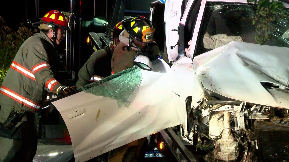 A total of 4 people had to be extricated from the car. They were all taken to the hospital, no word on the extent of their injuries. The state trooper involved in the chase was not hurt