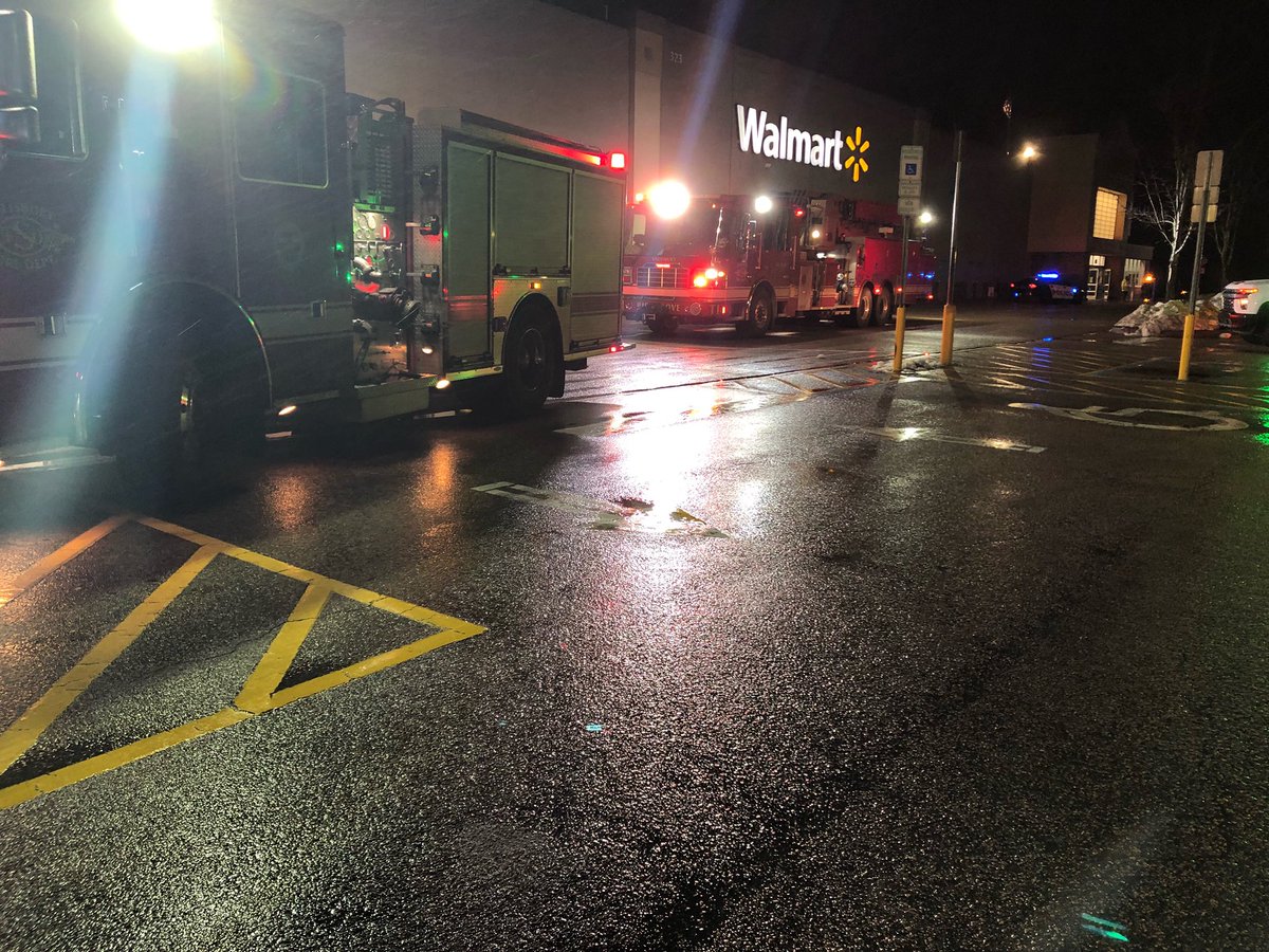 At 10:01pm, SFD responded to a reported structure fire at Walmart 323 S Arlington St. On arrival crews found a small intentionally set and extinguished fire inside the store. No injuries, and crews assisting with smoke removal. SFD Arson Task Force is investigating