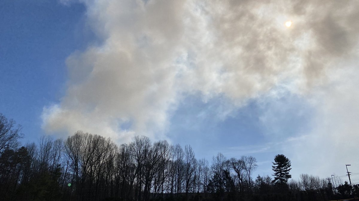 A massive smoke plume from a fertilizer plant in Winston-Salem is creating air quality problems for people southwest of the fire. City officials have asked about 6,500 people within a mile of the fire to evacuate