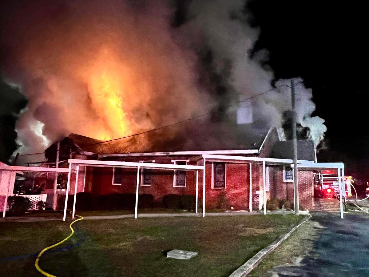 Crews battling major fire just after 1 o'clock this morning at Springfield Pentecostal Church o Highway 79 also known as Gibson Road in Scotland County, according to officials.  Neighboring fire departments are helping Laurinburg and Scotland County to fight the fire