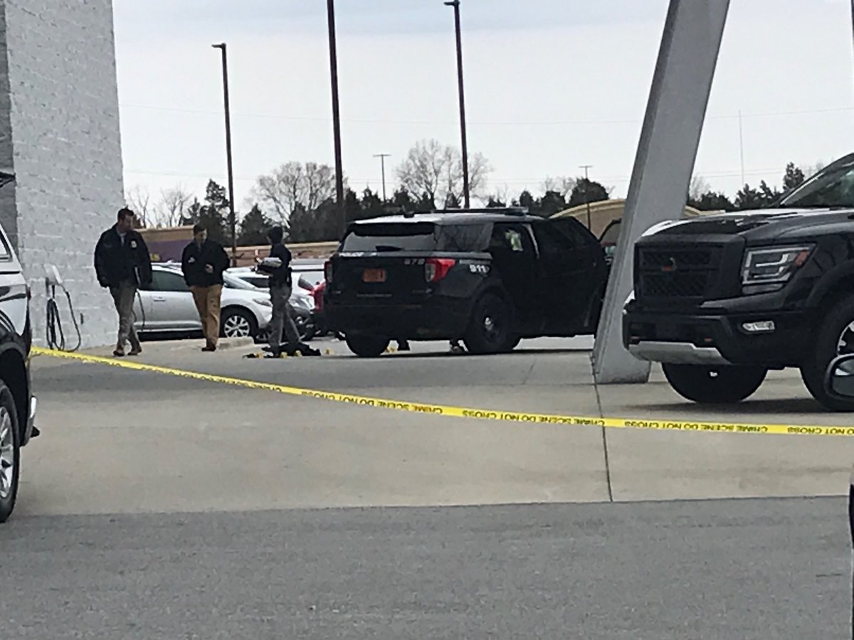 Scene of a police officer-involved shooting in Concord Police say a man tried to steal a car at dealership this morning, an officer gave commands to suspect to stop what he was doing, physical altercation ensued 