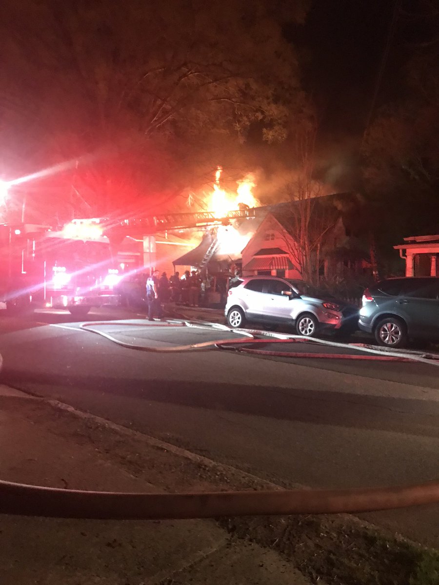 @durhamcityfire has been responding to an early morning fire on Mangum Street for hours. The fire is now out. No one is hurt. The home has extensive damage