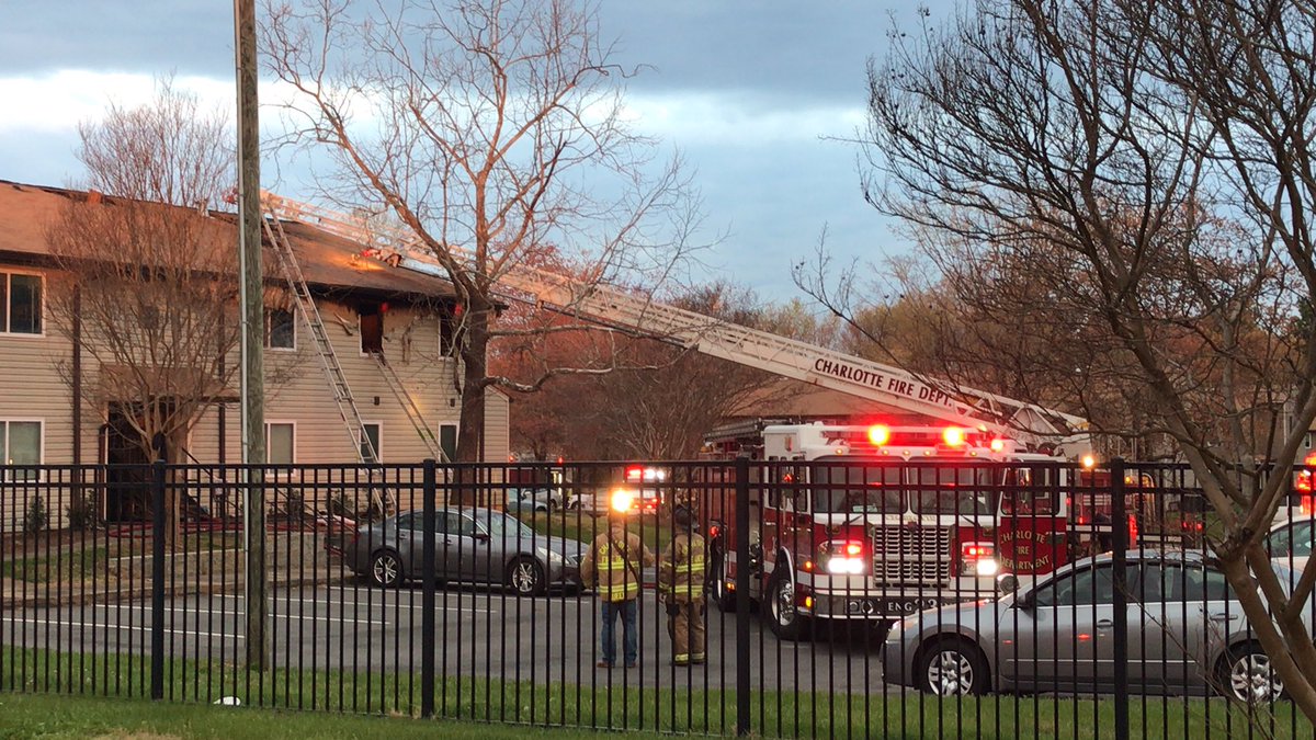 A fire broke out at the Heritage Park Apartments. The Charlotte fire department says it was a two alarm fire and medic has told us one person was taken to the hospital with life-threatening injuries.