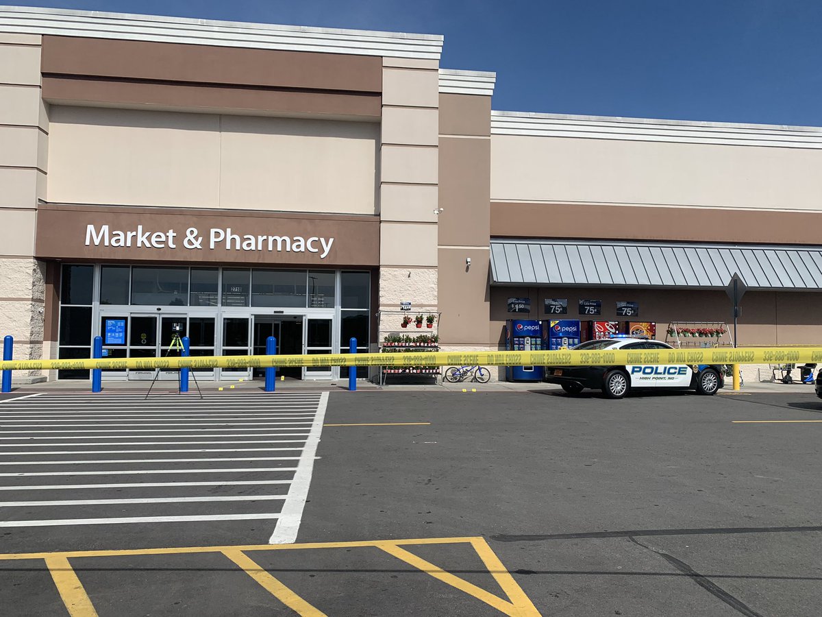 @HighPointPolice is at the Walmart on North Main Street. Captain on scene told:  -PD has someone in custody -The shooting appears to have happened in the entry way to the store -Police expected to leave relatively soon 