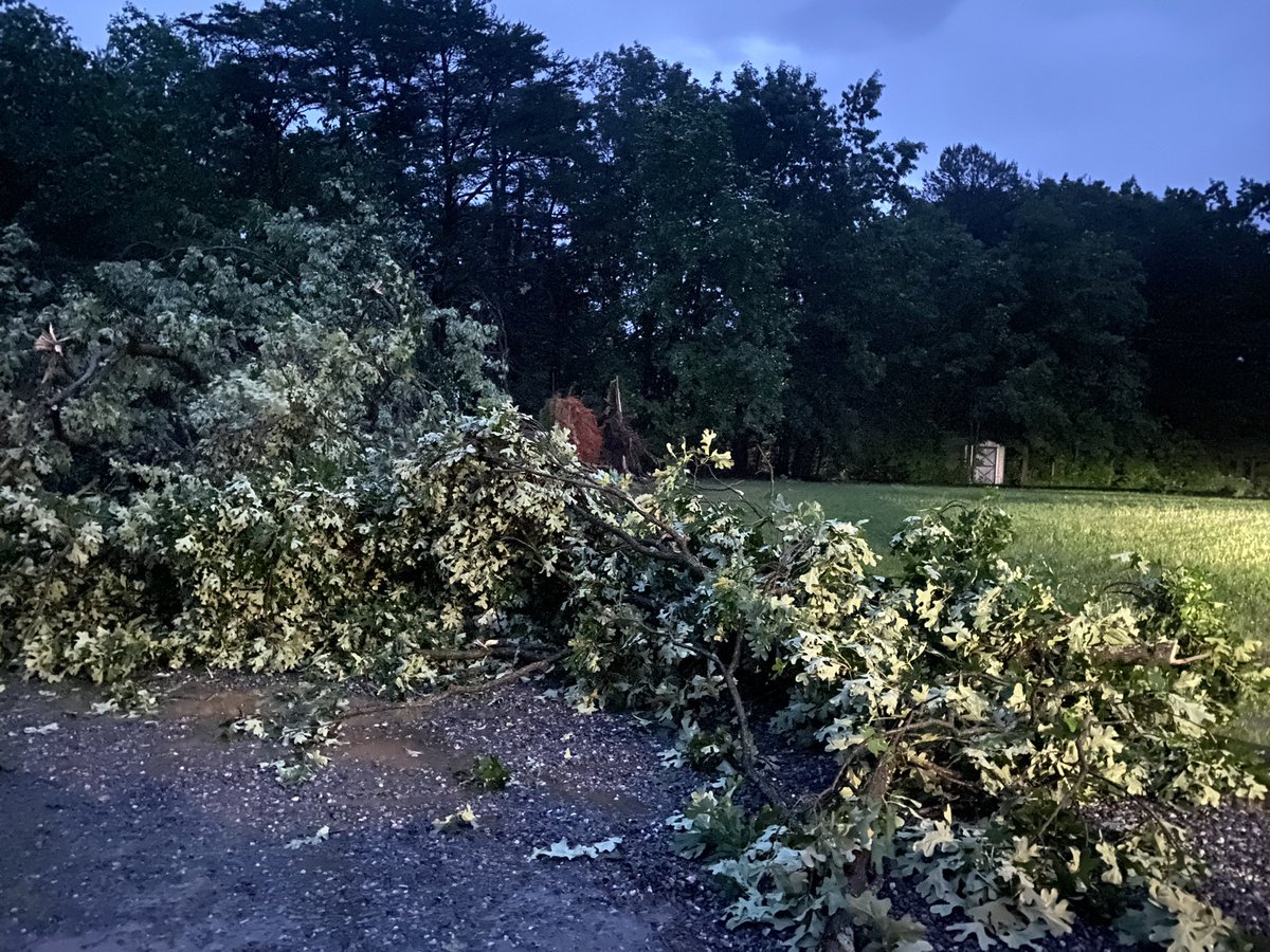 Storm damage tonight in Statesville.  Sandy Ridge United Methodist Church saw damage to its fellowship hall and sanctuary.