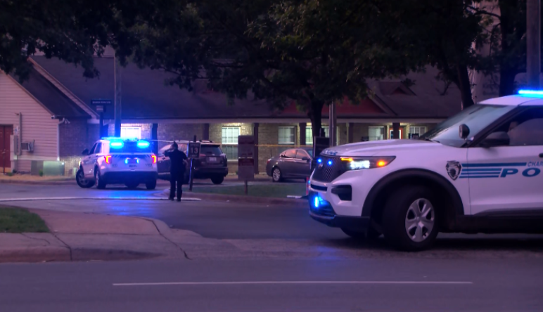 Police in Charlotte are investigating a double shooting at Sharon Pointe Apartment Homes off E. W.T. Harris Blvd. Medic confirmed two people were taken to the hospital with life threatening injuries.