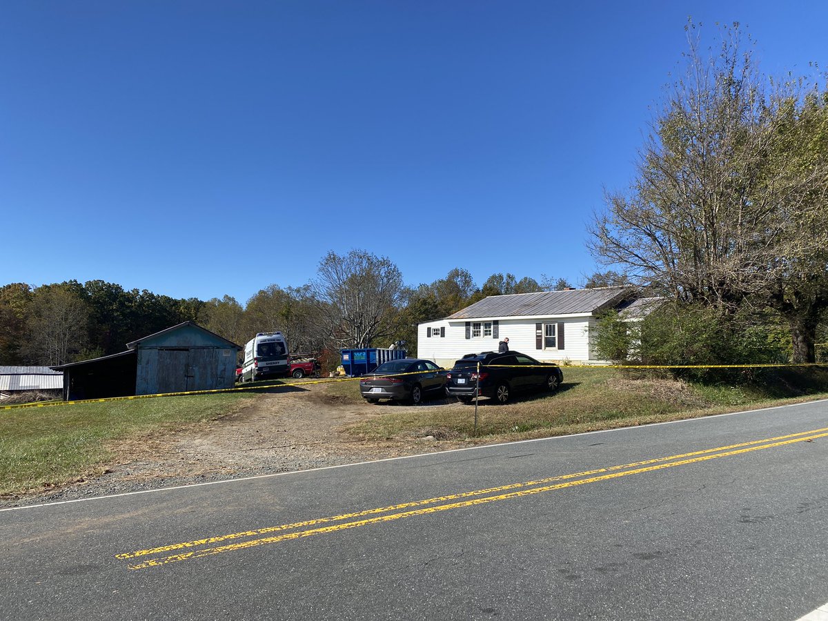 There's a large law enforcement presence here at the corner of Asbury and Joyce Mill Road in Stokes County.   Stokes County emergency services, Sheriff's Office, and a crime scene unit is here