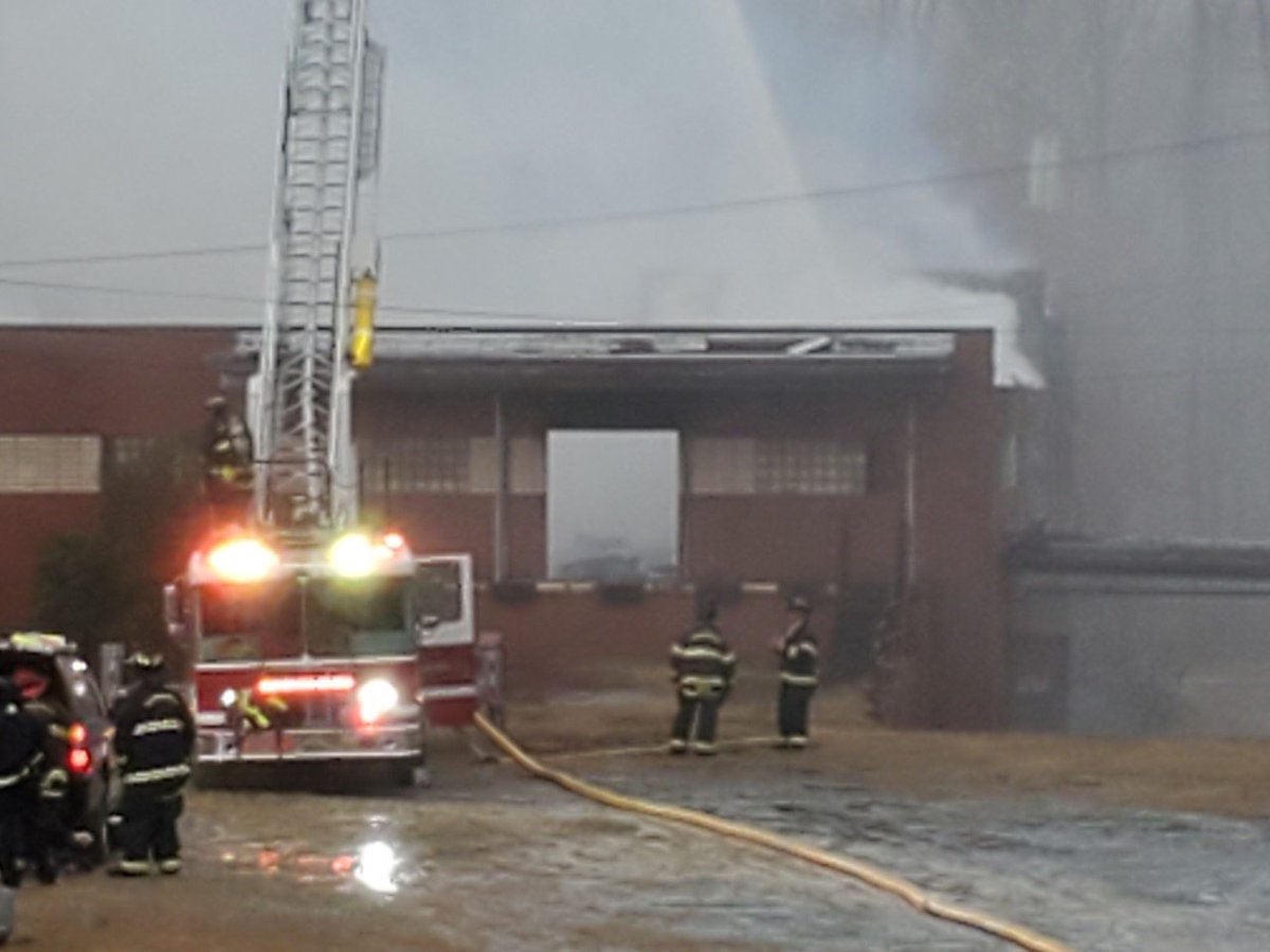 Massive structure fire in Thomasville. Two-story commercial structure at 602 Salem St - Road blocked Stadium Drive to Lodge Drive - Was vacant at time of fire, no injuries - Crews from multiple agencies still fighting fire 