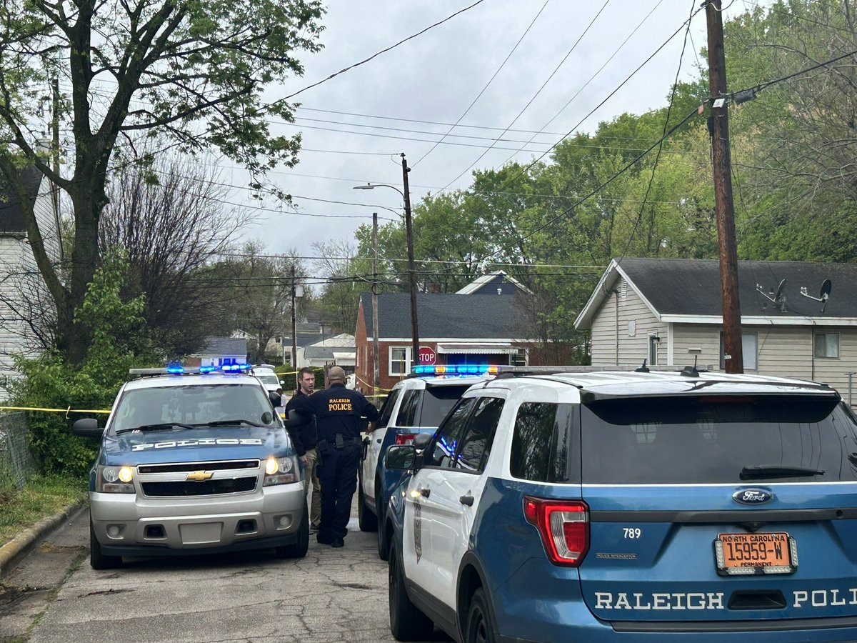 Quite large scene all down Cumberland Street in Raleigh. Police tell there was an officer involved shooting here, just blocks away from Ligon Middle School 