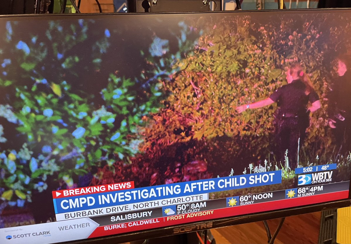 @CMPD is investigating after a young girl under the age of 10 was shot overnight when someone fired into a home on Burbank Drive in North Charlotte. Police say the home was targeted.