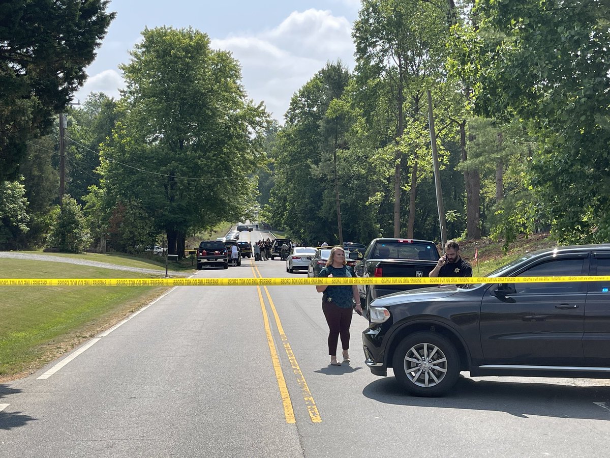 Forsyth County deputies are on Old Valley School Road, near Mic Mac Tl, Thursday morning for an officer-involved shooting. A deputy tells the scene is still active.