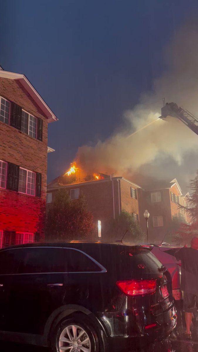 Lightning caused a fire at an apartment complex in Shelby last night