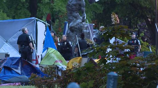 Police break up encampment on UNC Charlotte campus