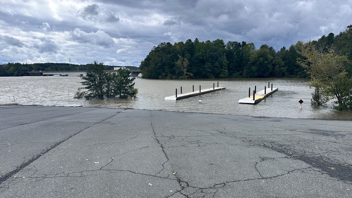 DANGEROUS CONDITIONS: River Bend flooding at Mountain Island Lake midday Friday