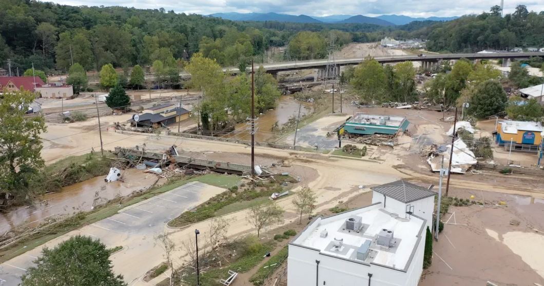 Drone footage reveals extensive damage in North Carolina after Helene wreaks havoc