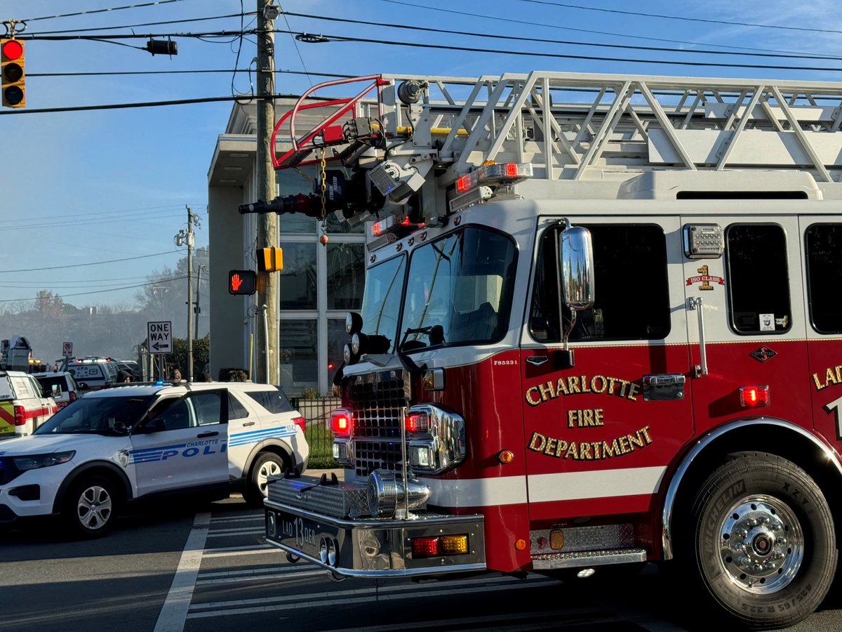 Crews battling 2-alarm fire in northeast Charlotte