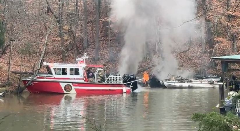 Charlotte Fire crews assisting Steele Creek Fire in reported boat explosion