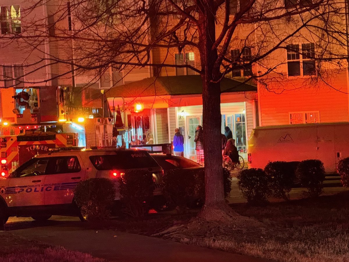 Firefighters battle blaze at southeast Charlotte apartment building; one person treated by Medic