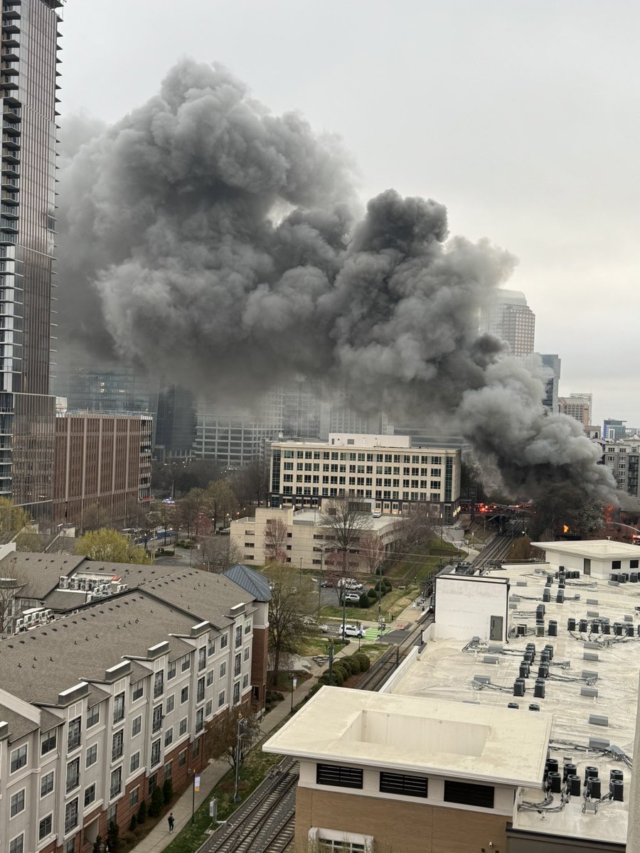 Cathy Coudriet snapped this photo of a two-alarm fire underway on East Morehead Street