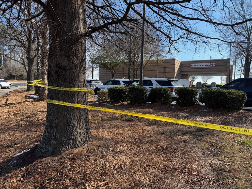 Charlotte-Mecklenburg Police are investigating a homicide at a Bank of America branch Friday in northwest Charlotte