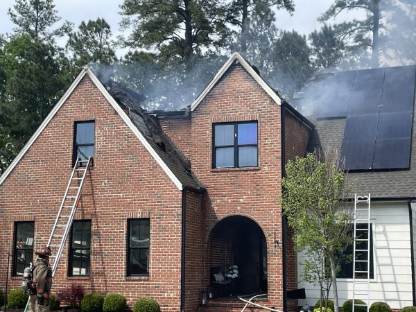 Durham firefighters are battling a blaze that went inside a home near Hillandale Road. 