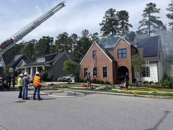 Durham firefighters are battling a blaze that went inside a home near Hillandale Road. 