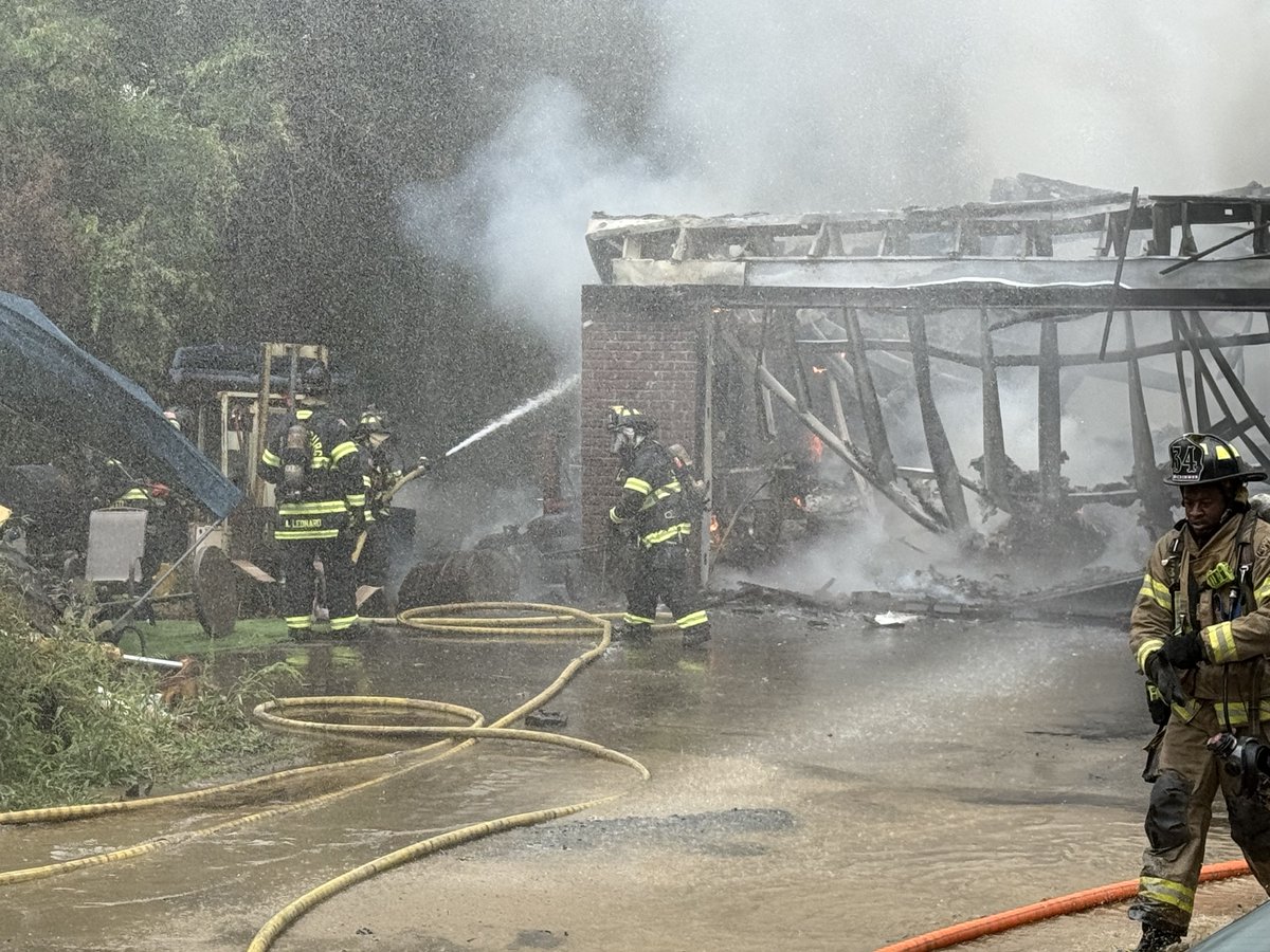 It took 43 firefighters to extinguish the fire in Harrisburg. Several cars were on the property. Harrisburg Fire Deparment