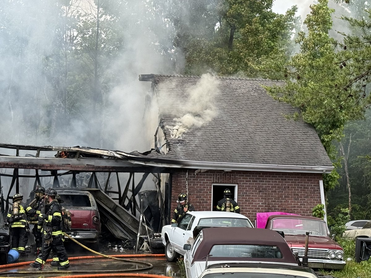 It took 43 firefighters to extinguish the fire in Harrisburg. Several cars were on the property. Harrisburg Fire Deparment