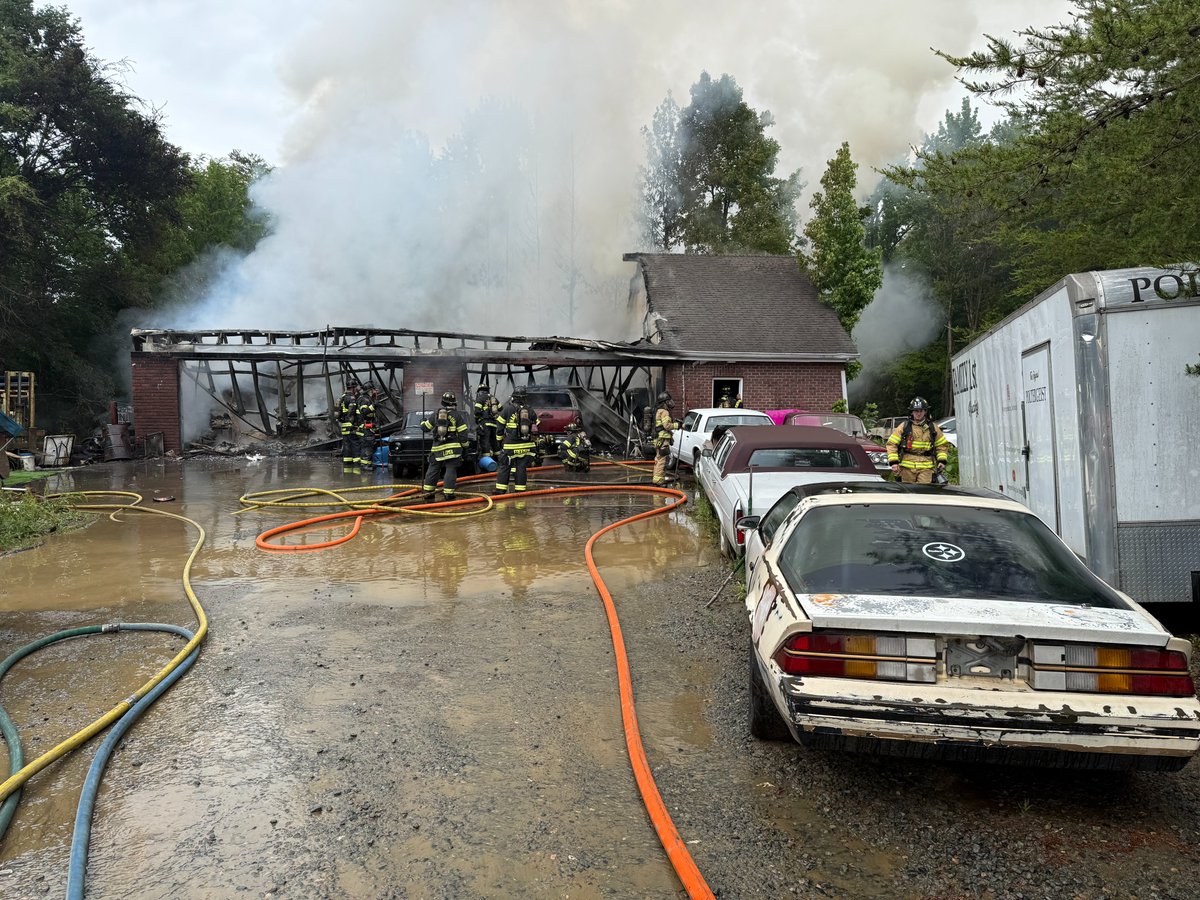 It took 43 firefighters to extinguish the fire in Harrisburg. Several cars were on the property. Harrisburg Fire Deparment